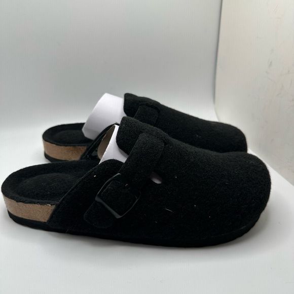 CUSHIONAIRE Women's Cork Footbed Clog 10 BLACK - Picture 1 of 7
